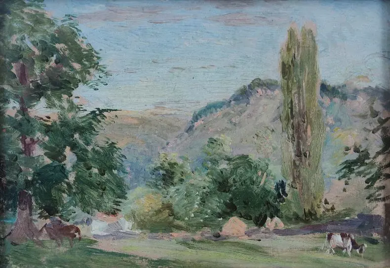 COX, David (1783-1859) - Pastoral Scene on Outskirts of Town Image 1++
