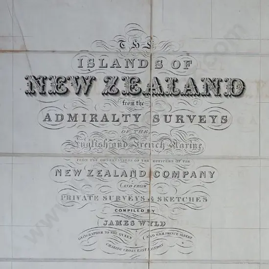 WYLD, James (1812-1887) - Map of New Zealand c. 1840 - Folds into Slipcase 22cm x 12.5cm