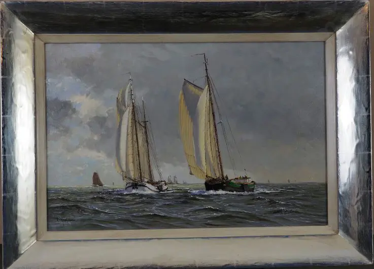GOOSEN, Fritz (1943-) - Novalura and Maria - two yachts atsSea Image 1++