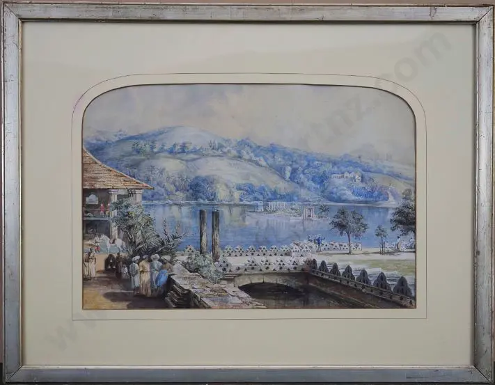 BELLAIRS, Lt. Walford Thomas (1794-1850) - Attributed - Oriental Harbour (detailed) Image 1++