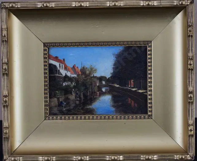 METZELAAR, Coenrad (1846-1881) - Dutch Canal Scene Image 1++