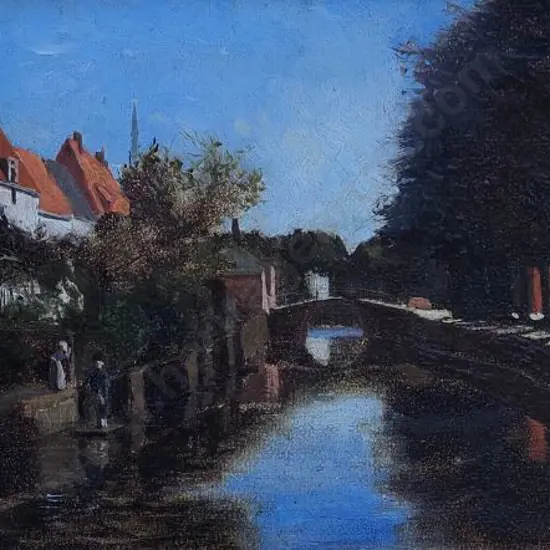 METZELAAR, Coenrad (1846-1881) - Dutch Canal Scene