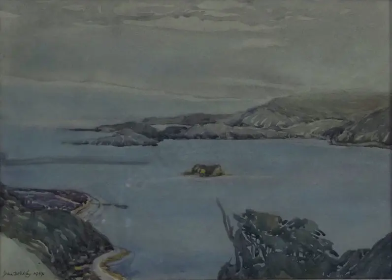 McKAY, Jean (1908-1993) - Wellington Harbour  (Oriental Bay without the houses!) Image 1++