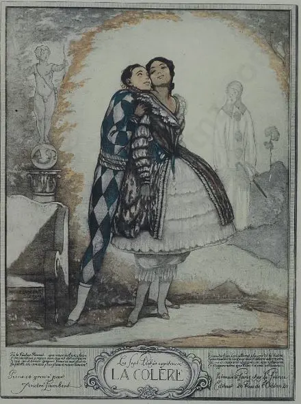 LAMBERT, Andre (1884-1967) - The SEVEN Deadly Sins (6 coloured Engravings) Image 1++