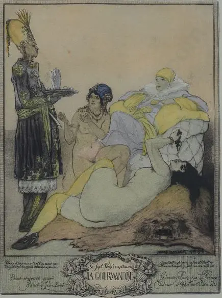 LAMBERT, Andre (1884-1967) - The SEVEN Deadly Sins (6 coloured Engravings) Image 1++
