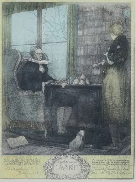 LAMBERT, Andre (1884-1967) - The SEVEN Deadly Sins (6 coloured Engravings) Image 1++