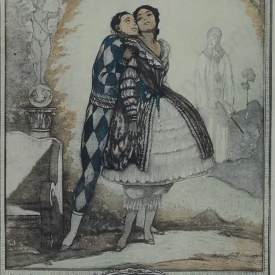 LAMBERT, Andre (1884-1967) - The SEVEN Deadly Sins (6 coloured Engravings)