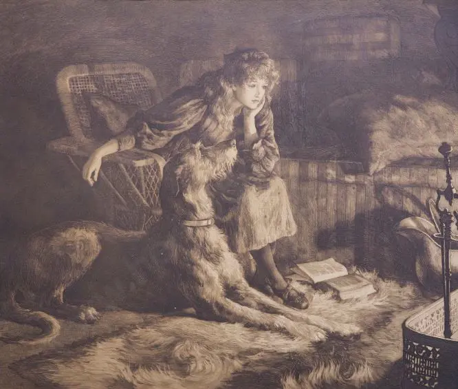 DICKSEE, Herbert (1862-1942) - Silent Sympathy Image 1++