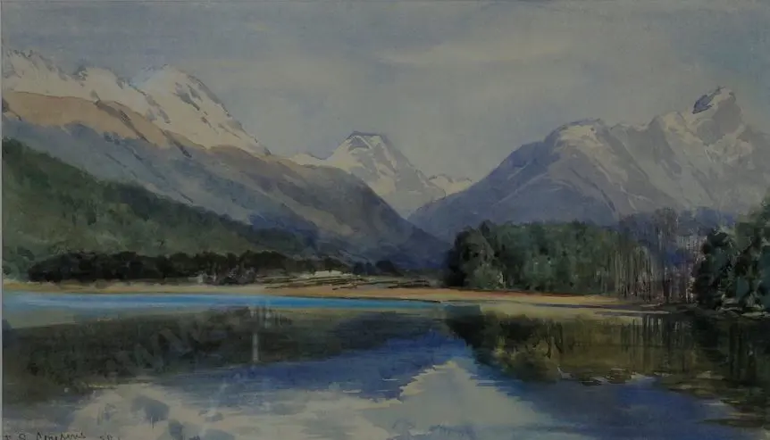 COUSINS, Thomas Selby (1840-1897) - Diamond Lake, Lake Wakatipu - 1891 Image 1++