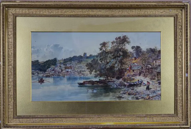 PIKE, William Henry (1846-1908) - English Harbour Scene - 19th Century Image 1++