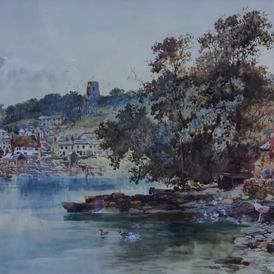 PIKE, William Henry (1846-1908) - English Harbour Scene - 19th Century