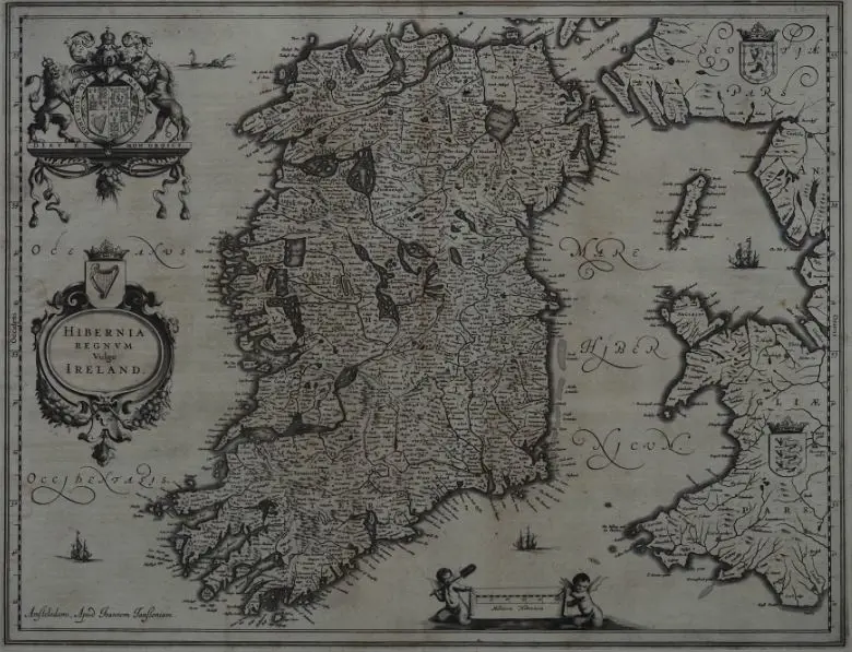 IRELAND, Map c.1800 - Map of Ireland from German publication c. 1800 Image 1++