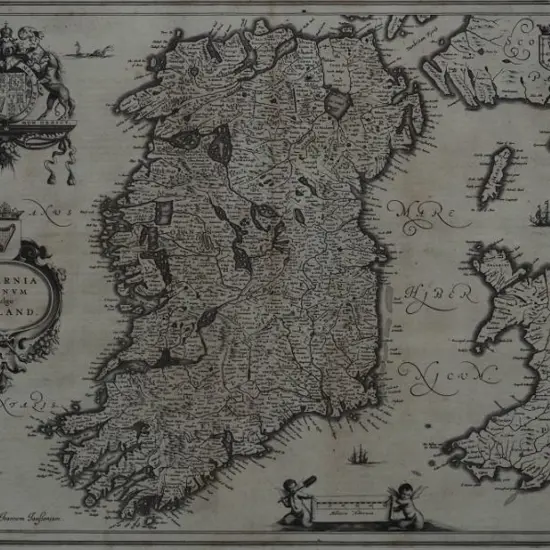 IRELAND, Map c.1800 - Map of Ireland from German publication c. 1800