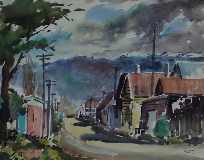 WONG, Albert (20th Cent.) - Backstreet Reefton Image 1++
