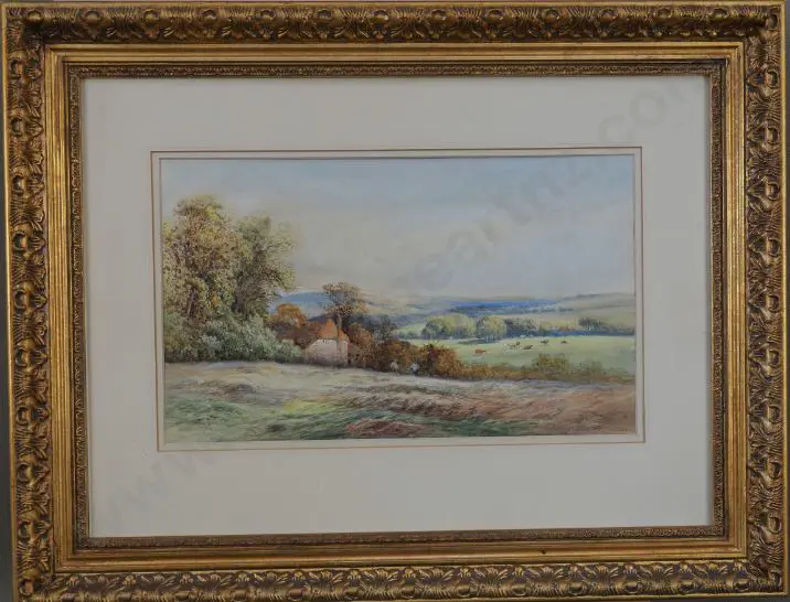 St JOHN, Edwin (1878-1961) - Country Scene with Rolling Hills Image 1++