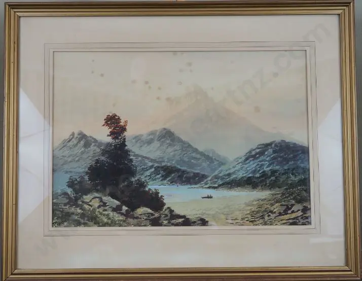 PEERLESS, Tom (1858-1896) - Brady's Peak, Canterbury with Mountain Lake Image 1++