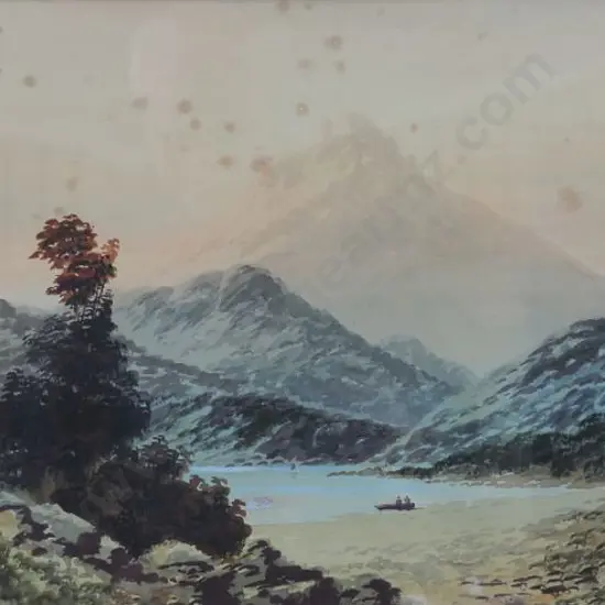 PEERLESS, Tom (1858-1896) - Brady's Peak, Canterbury with Mountain Lake