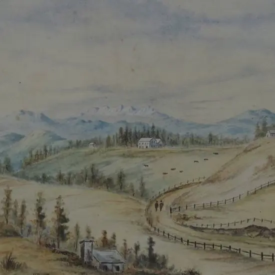 LYNDON, Edward (worked 1860s-1890s) - New Zealand Colonial Landscape, April 1883