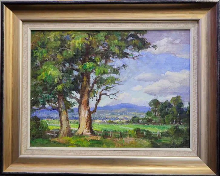 LAUGESEN, Carl Thorwald (1900-1987) - Country Scene with Path through Gate Image 1++