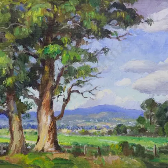 LAUGESEN, Carl Thorwald (1900-1987) - Country Scene with Path through Gate