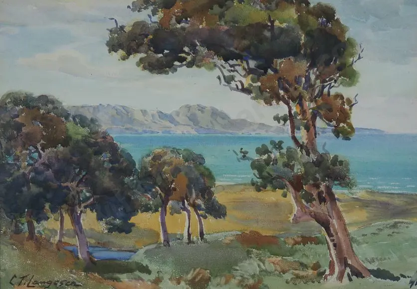 LAUGESEN, Carl Thorwald (1900-1987) - Mahia Peninsula Image 1++