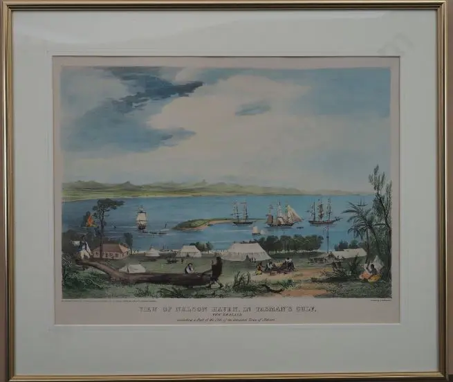 HEAPHY, Charles (1820-1881) - View of Nelson Haven in Tasman's Gulf Image 1++