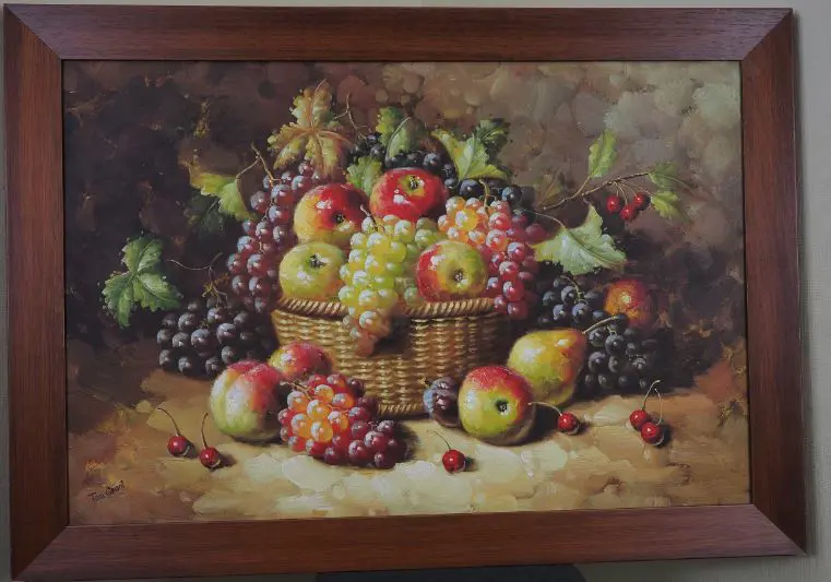 GRANT, Tom (20th Cent.) - Still Life - Apples in Basket Image 1++