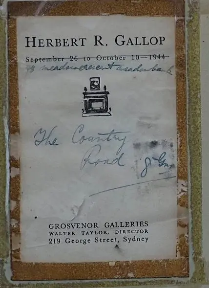 GALLOP, Herbert Reginald (1890-1958) - The Country Road Image 1++