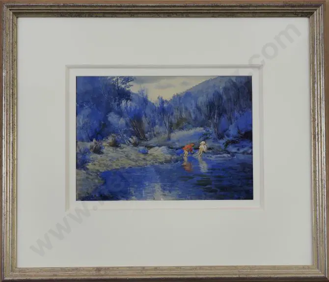 FRIEBERG, Elizabeth Baird (1883-1964) - Children by the Lake Image 1++