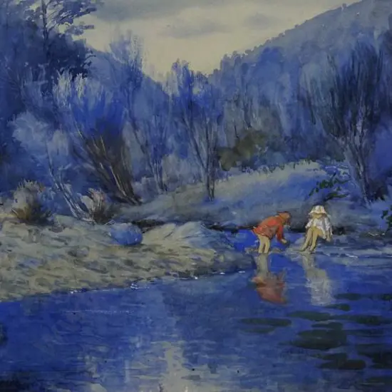 FRIEBERG, Elizabeth Baird (1883-1964) - Children by the Lake