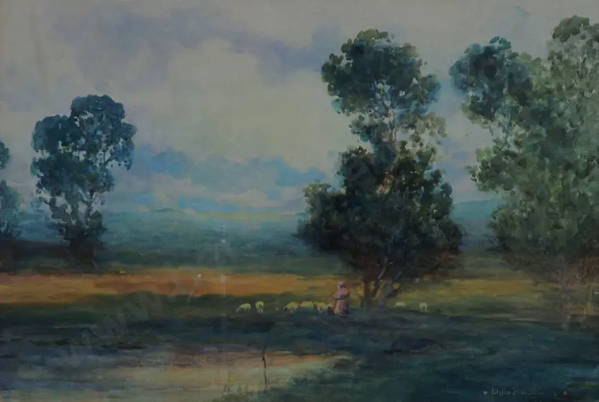 FLETCHER, Blythe (1890-1949) - Rural landscape Image 1++