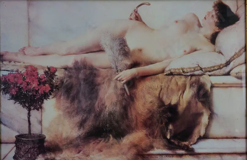 ALMA-TADEMA, Sir Lawrence (1836-1912) - Reclining Nude Image 1++