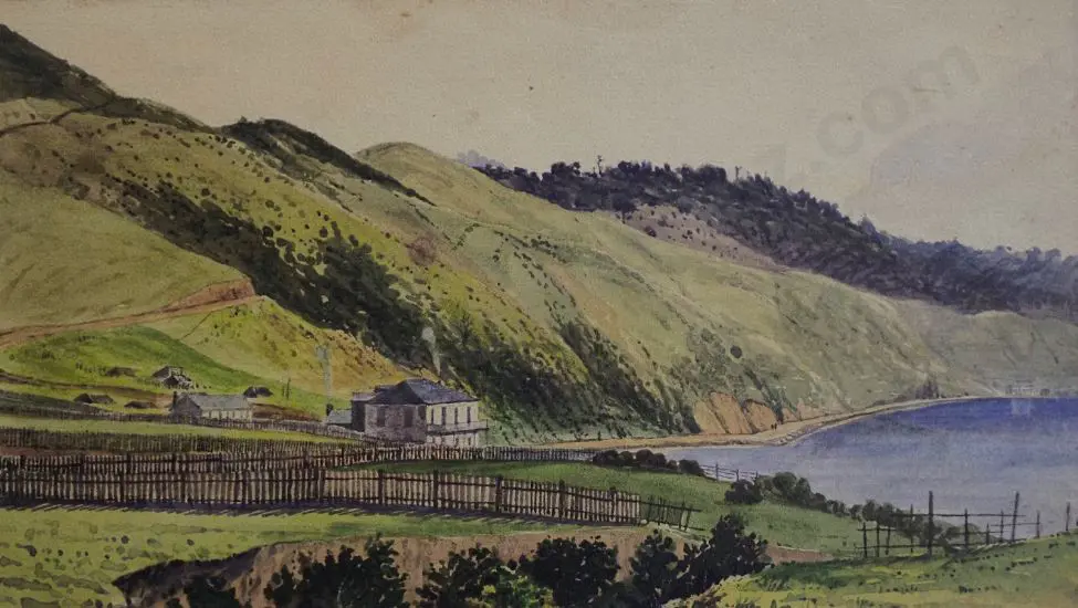 COLONIAL Waterfront - possibly Keri Keri - Bay of Islands - N.Z. c.1836 Image 1++