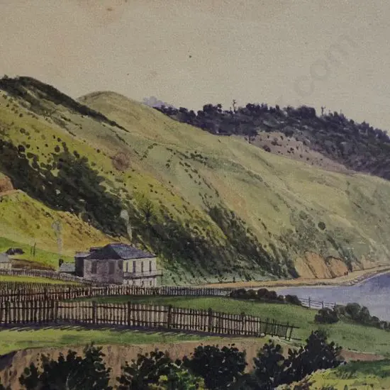 COLONIAL Waterfront - possibly Keri Keri - Bay of Islands - N.Z. c.1836
