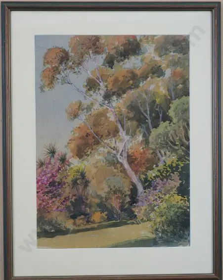 RUSH, William J. (1872-1965) - Autumn Trees - Te Puna, Bay of Plenty Image 1++