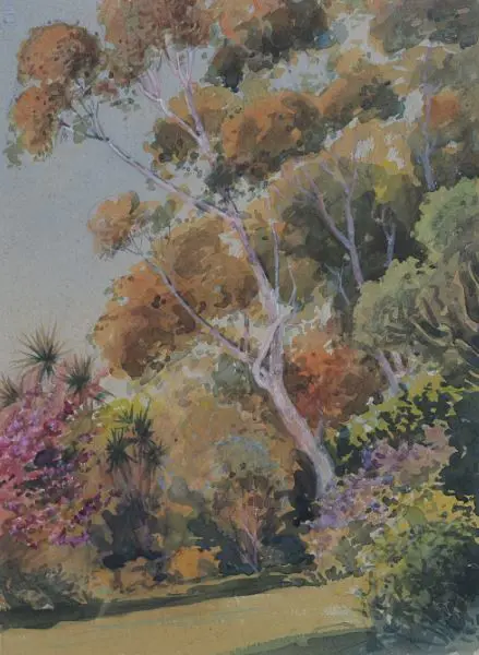 RUSH, William J. (1872-1965) - Autumn Trees - Te Puna, Bay of Plenty Image 1++