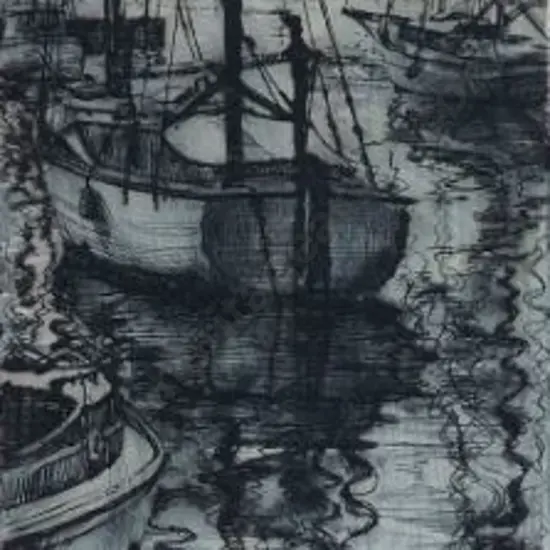 RICHARDSON, Harry Linley (1878-1947) - Boats in Harbour