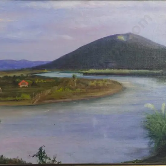 McSWEENEY, F. (active 1890s) - Maori Village on the Tongariro