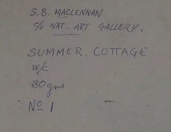 MacLENNAN, Stewart (1903-1973) - Summer Cottage, 1963 Image 1++