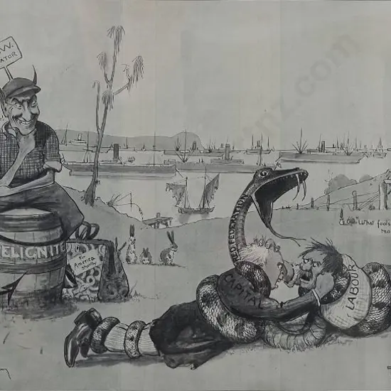 LLOYD, Trevor (1864-1937) - The General Strike in New Zealand 1913