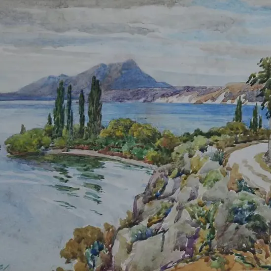 HIPKINS, Roland (1894-1951) - Lake Scene (possibly Taupo)