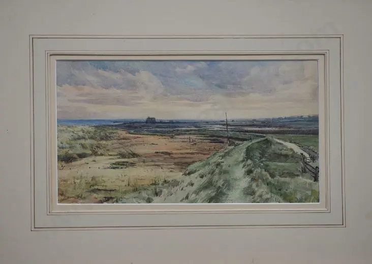 FLETCHER, Blythe (1890-1949) (attributed) - Romney Marsh - with Martello Tower in Distance Image 1++