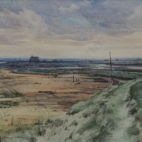 FLETCHER, Blythe (1890-1949) (attributed) - Romney Marsh - with Martello Tower in Distance