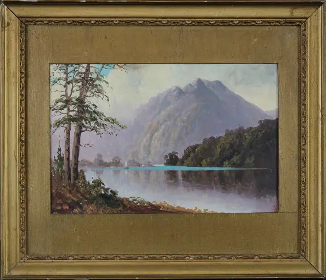 DRAKE, Ernest D. (Active 1890s-1930s) - Lake Rere 1893 Image 1++