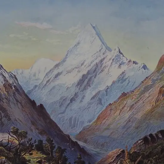 BARRAUD, C.D. (1822-1897) - Mount Cook