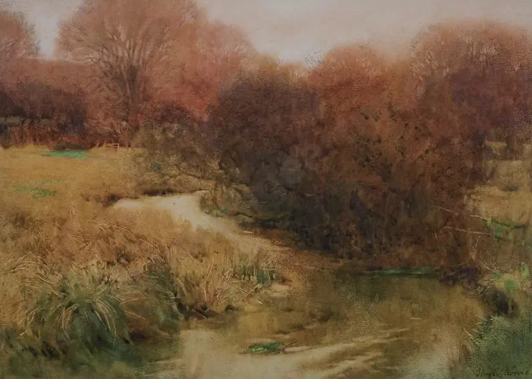 NORRIS, Hugh (1863-1942) - A Bend in the Stream Image 1++