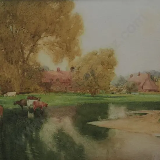 NORRIS, Hugh (1863-1942) - Cattle by the River