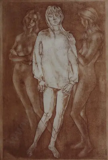 KAHAN, Louis (1905-2002) - The Three Graces 1985 Image 1++