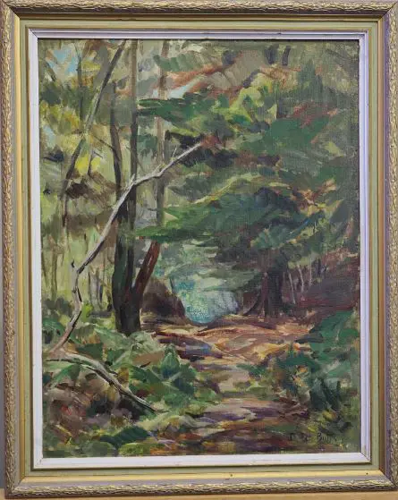 BUTTS, Brenda de (1896-1986) - Path through Forest Image 1++