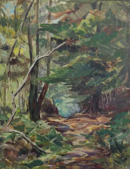 BUTTS, Brenda de (1896-1986) - Path through Forest Image 1++
